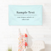 Einfache und elegante Textvorlage | Babyblau Banner (Insitu)