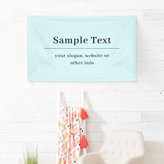 Einfache und elegante Textvorlage | Babyblau Banner (Insitu)