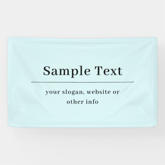 Einfache und elegante Textvorlage | Babyblau Banner (Horizontal)