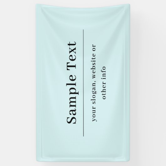 Einfache und elegante Textvorlage | Babyblau Banner (Vertikal)