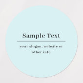 Einfache und elegante Textvorlage | Babyblau Etiketten (Design 2)