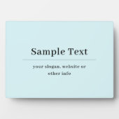 Einfache und elegante Textvorlage | Babyblau Fotoplatte (Vorderseite)