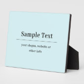 Einfache und elegante Textvorlage | Babyblau Fotoplatte (Seite)