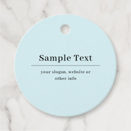 Einfache und elegante Textvorlage | Babyblau Geschenkanhänger