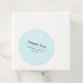 Einfache und elegante Textvorlage | Babyblau Geschenkanhänger (Beispiel)