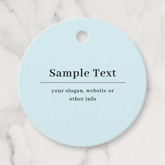 Einfache und elegante Textvorlage | Babyblau Geschenkanhänger (Vorderseite)