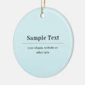 Einfache und elegante Textvorlage | Babyblau Keramik Ornament (Links)