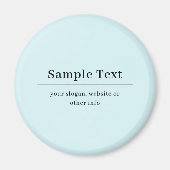 Einfache und elegante Textvorlage | Babyblau Magnet (Vorne)