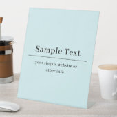 Einfache und elegante Textvorlage | Babyblau Sockelschild (In Situ)