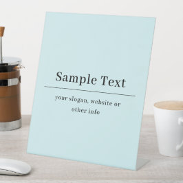 Einfache und elegante Textvorlage | Babyblau Sockelschild