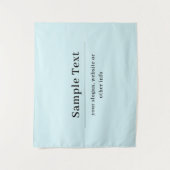 Einfache und elegante Textvorlage | Babyblau Wandteppich (Vorderseite)