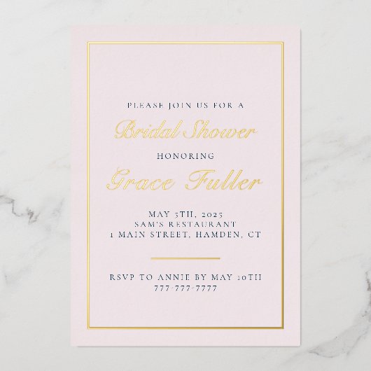 Einfache und elegante Typografie Einladung (Vorderseite)