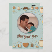 Einfache und elegante Vatertagskarte Feiertagskarte (Vorne/Hinten)