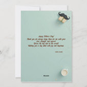 Einfache und elegante Vatertagskarte Feiertagskarte (Rückseite)