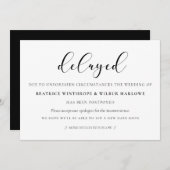 Einfache und elegante verzögerte Hochzeitsankündig Einladung (Vorne/Hinten)