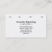 Einfache und elegante visitenkarte (Rückseite)