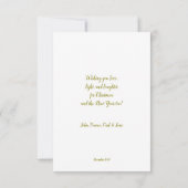 Einfache und elegante Weihnachts-Grußkarte. Karte (Rückseite)