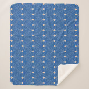Einfache und elegante Weihnachtsbaume Blau und Wei Sherpadecke