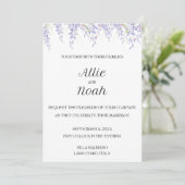 Einfache und elegante weiße Hochzeitskarte Einladung (Stehend Vorderseite)