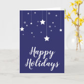 Einfache und elegante weiße Weihnachtskarte Karte (Gelbe Blume)