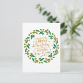 Einfache und fröhliche Weihnachten Postkarte (Stehend Vorderseite)