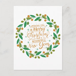 Einfache und fröhliche Weihnachten Postkarte