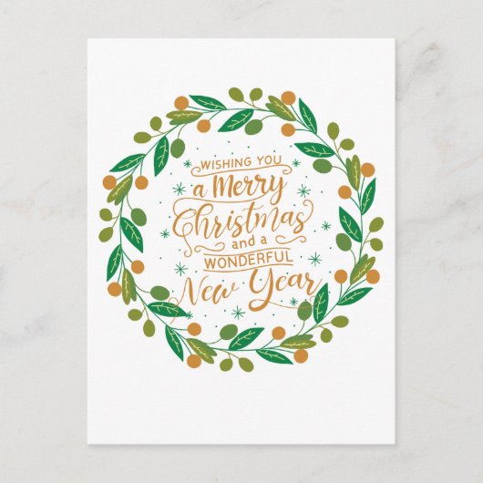 Einfache und fröhliche Weihnachten Postkarte (Vorderseite)