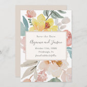 Einfache und Hübsche Blumenhochzeit Save The Date (Vorne/Hinten)