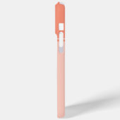 Einfache und Hübsche Lachs Rosa Streifen Monogramm Case-Mate iPhone Hülle (Rückseite / Links)