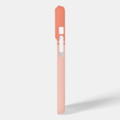 Einfache und Hübsche Lachs Rosa Streifen Monogramm Case-Mate iPhone Hülle (Rückseite / Links)