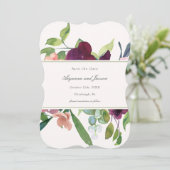 Einfache und Hübsche Pflaumenhochzeit Save The Date (Stehend Vorderseite)