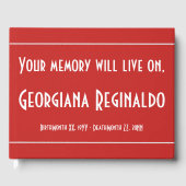 Einfache und interessante Beerdigung/Gästebuch Gästebuch (Vorderseite)