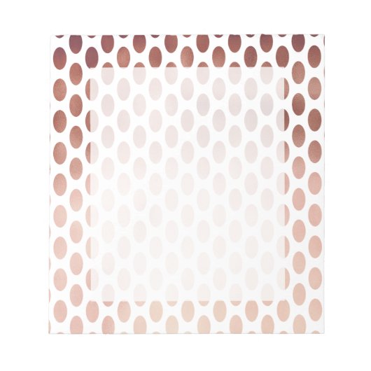 einfache und klare Imitate Rose Goldpolka-Punktmus Notizblock (Vorderseite)