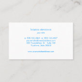 Einfache und klassische Beauty Türkis Blauer Leine Visitenkarte (Rückseite)