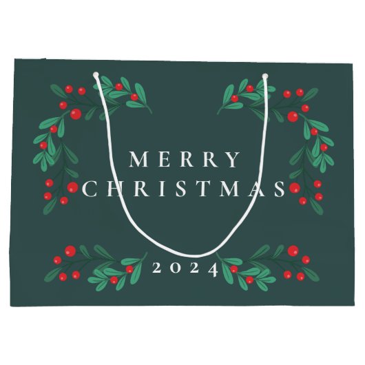 Einfache und klassische Blumenbehängung für den Ur Große Geschenktüte (Rückseite)