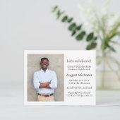 Einfache und klassische Graduierungsparty - Foto Postkarte (Stehend Vorderseite)