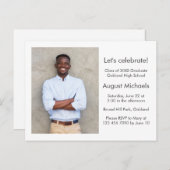 Einfache und klassische Graduierungsparty - Foto Postkarte (Vorne/Hinten)