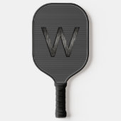 Einfache und klassische graue Personalisierte Mono Pickleball Schläger (Vorderseite)
