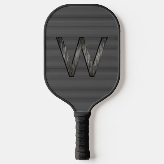 Einfache und klassische graue Personalisierte Mono Pickleball Schläger (Vorderseite)