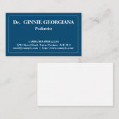 Einfache und klassische Podiatrist Business Card Visitenkarte (Vorne/Hinten)