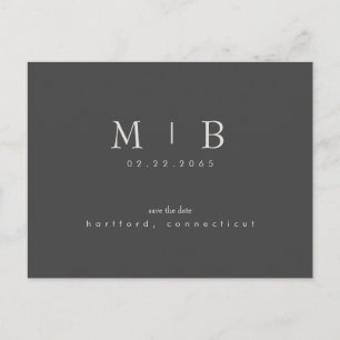Einfache und kleine Monographie-Hochzeit Sichern S Postkarte