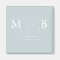 Einfache und leichte Monogramm Winterblau Save the