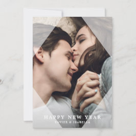 Einfache und leichte Neujahrsferien im Foto Feiertagskarte