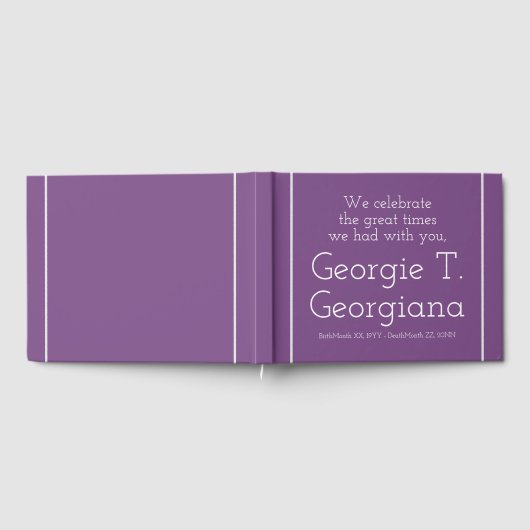 Einfache und liebenswerte Beerdigung/Gästebuch Gästebuch (Voll)