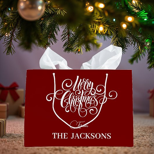 Einfache und lustige personalisierte Weihnachten Große Geschenktüte