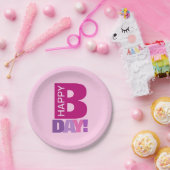 Einfache und lustige Pink Happy Bday Paper Teller (Party)