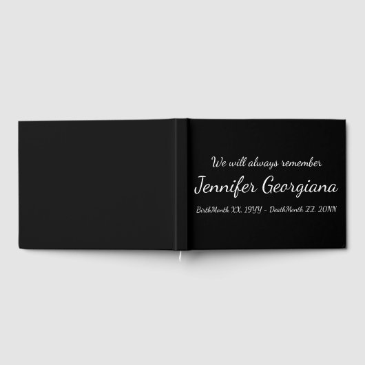 Einfache und minimale Begräbnisreise Gästebuch (Voll)