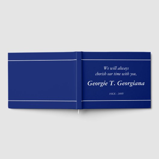 Einfache und minimale Begräbnisreise Gästebuch (Voll)