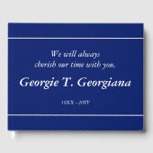 Einfache und minimale Begräbnisreise Gästebuch (Vorderseite)