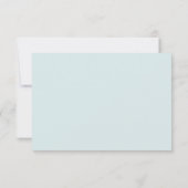 Einfache und minimale Blue Wedding Rsvp Reaktion Karte (Rückseite)